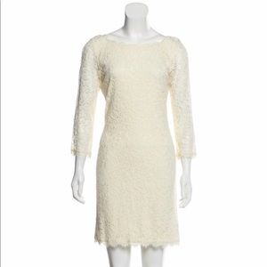 Diane Von Furstenberg Cream Lace Dress
